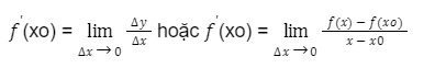 Công thức đạo hàm của hàm số f(x)